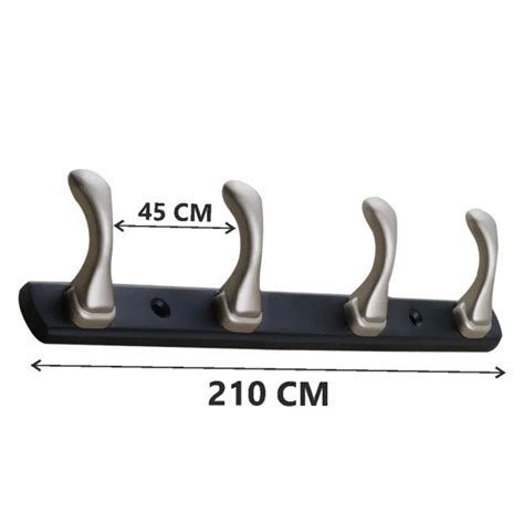 Ferio Zinc 4 Pin Hook Cloth Hanger Door Wall Hooks Rail for Hanging ...