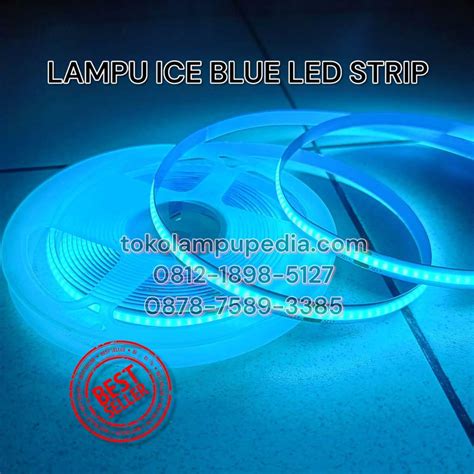 Lampu Ice Blue LED Strip COB 12V 5M - Toko Lampupedia