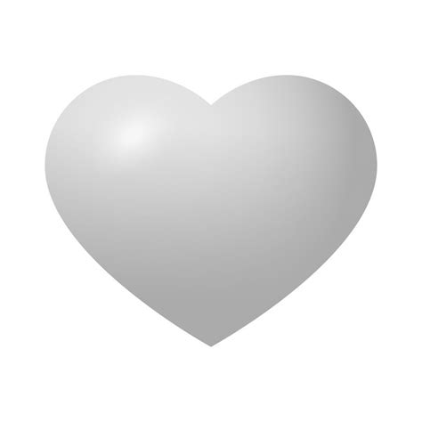 White Heart PNG Icon for Romantic Designs