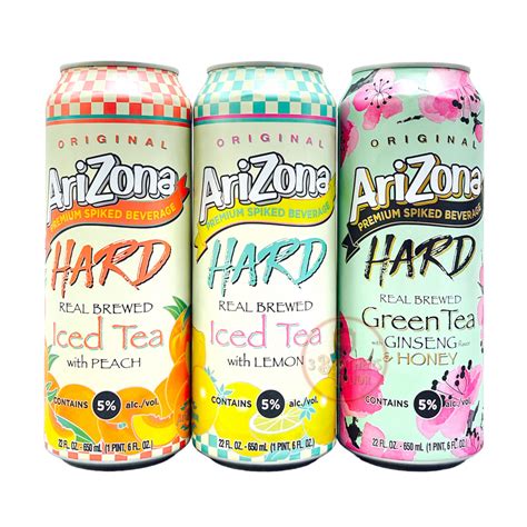 Arizona Spiked Hard Iced Tea Flavored Vodka Seltzer 3Pk Bundle (22oz ...