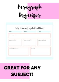 Paragraph Graphic Organizer by Messy Life Happy Heart | TpT