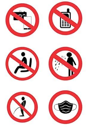 Moti Enterprise Vinyl Lamination Prohibition Mix Signs Stickers With ...