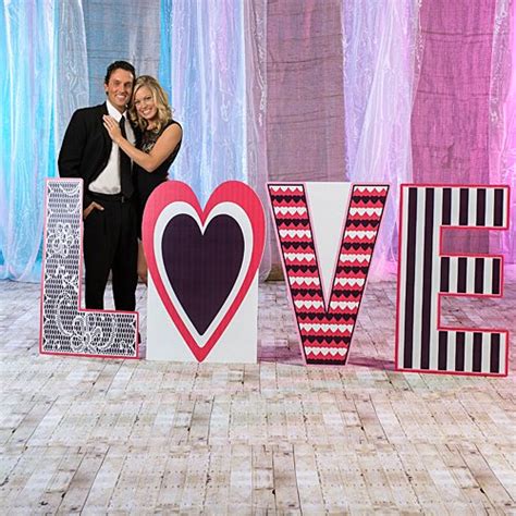 Buy 4 ft. Valentine Love Letter Set Standup Photo Booth Prop Background ...