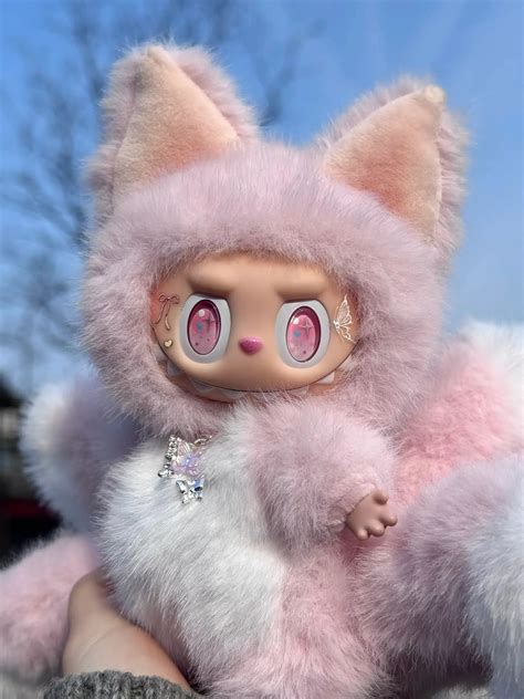 Mermaid Labubu Custom Plush – Blue & Pink Artist Redesign from ...