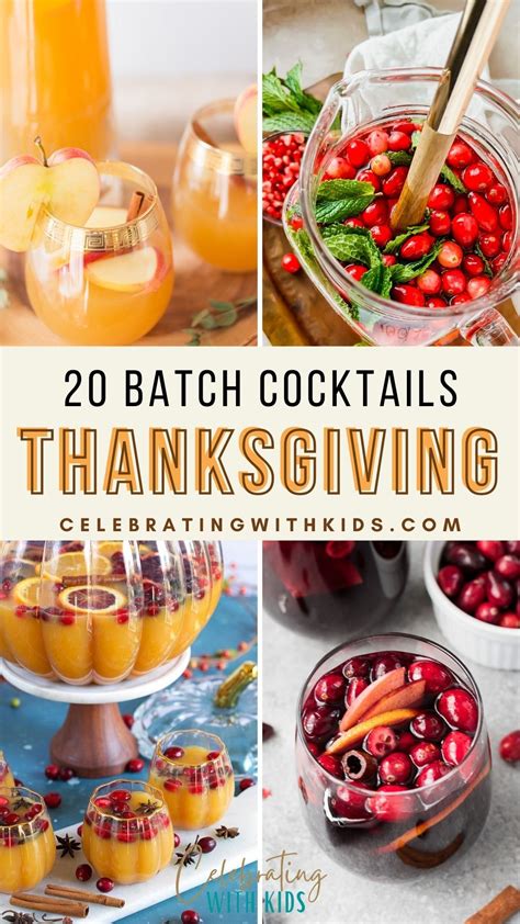 20 Batch cocktails for Thanksgiving | Thanksgiving drinks, Thanksgiving ...