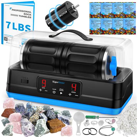 KomeStone K4 Ultra Quiet Rock Tumbler Kit, Professional Brushless Motor ...