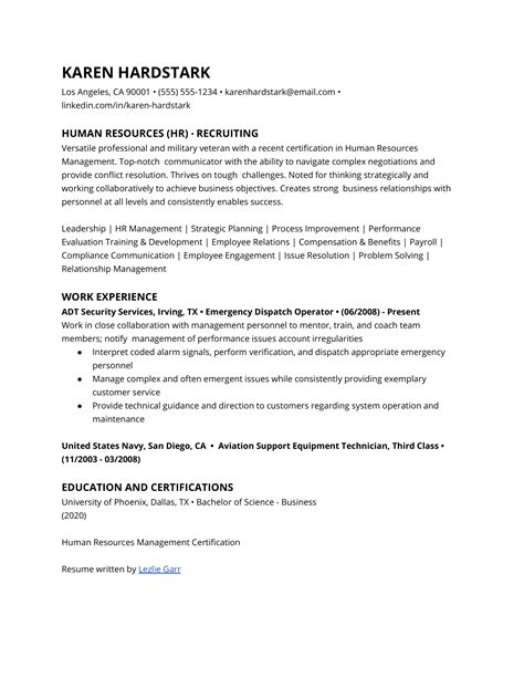 Hr Manager Resume Samples