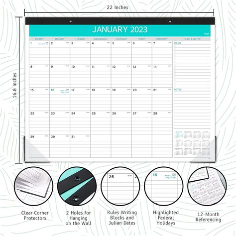Buy 2023 Desk Calendar - Large Desk Calendar 22 x 17, Desk Calendar ...