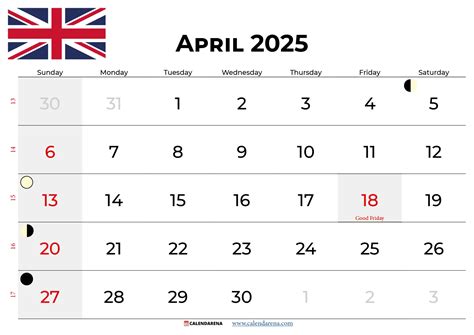 April 2025 Calendar Uk With Holidays