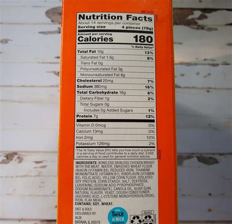 Dino Nuggets Nutrition Facts at Michael Siddons blog