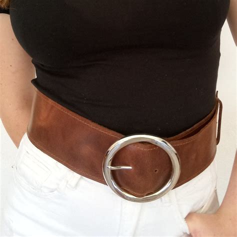 Brown Wide Leather Belt Womens Leather Belt Dress Belt - Etsy UK