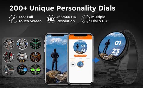 GameSir Evo Vista Premium Smartwatch 1.39" Round Display with Stainless ...