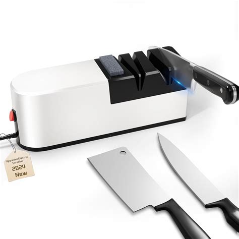 Electric Knife Sharpener, 5 in 1 Knife Sharpening System with Straight Blade, Professional ...