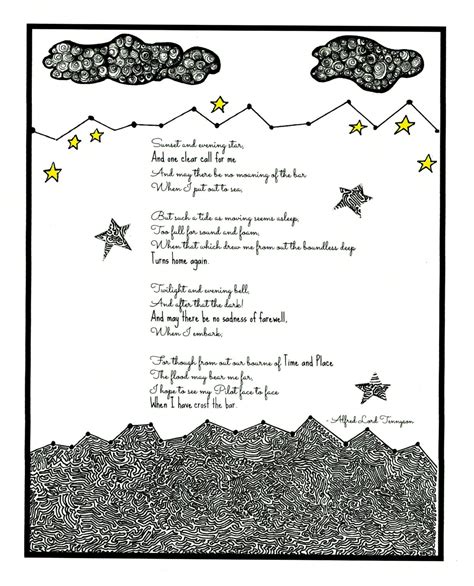 Crossing the Bar. Alfred Lord Tennyson poem. | Etsy