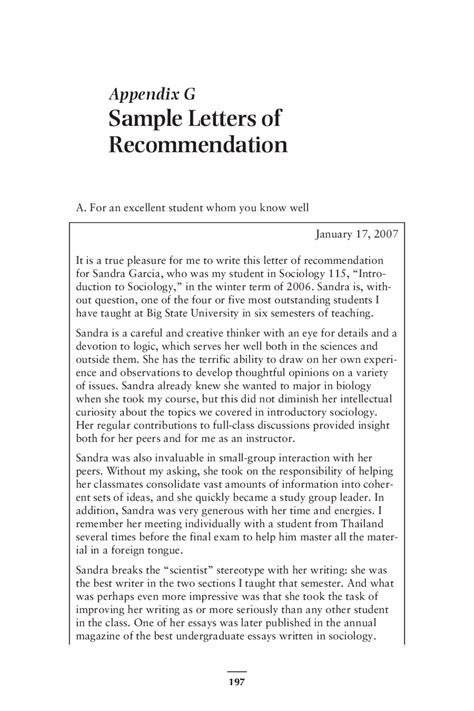 College Recommendation Letter Sample