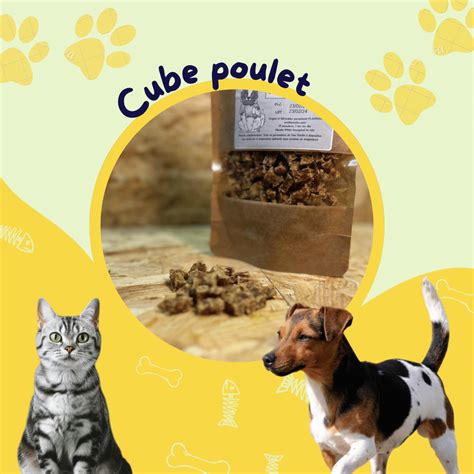 cubes entrainement poulet sachet 500g - JF Animalerie
