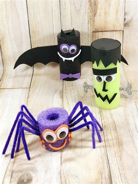 halloween crafts using pool noodles
