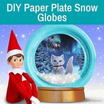 Image result for Paper Plate Snow Globe