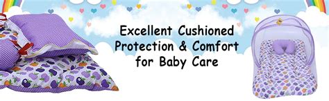 Fareto Combo of Baby Mattress with Net | Sleeping Bag | 4 Pcs Bedding ...