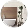Buy SEVEN HORSES Glass Oval Bevelled Wall Mount Mirror (White, 18x 24 ...