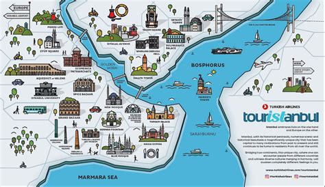 Istanbul attractions map - Istanbul travel map (Turkey)