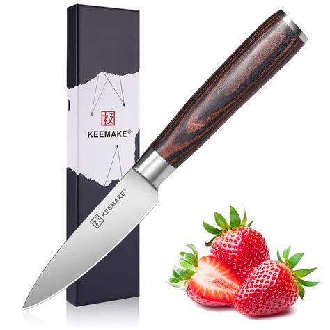 Amazon.com: KEEMAKE 3.5 inch Paring Knife, German High Carbon Stainless ...