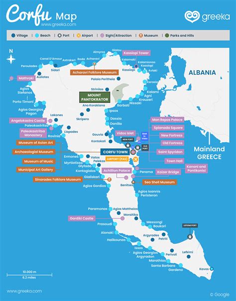 Greek map corfu