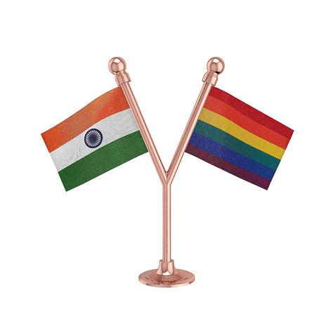 The Flag Corporation India & LGBT Car Dashboard Flag 2in x 3in with A ...