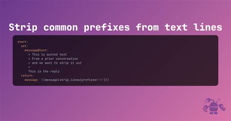 Strip common prefixes from text lines - Cerb