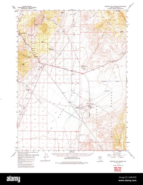 USGS TOPO Map Nevada NV Spencer Hot Springs 321320 1960 62500 ...