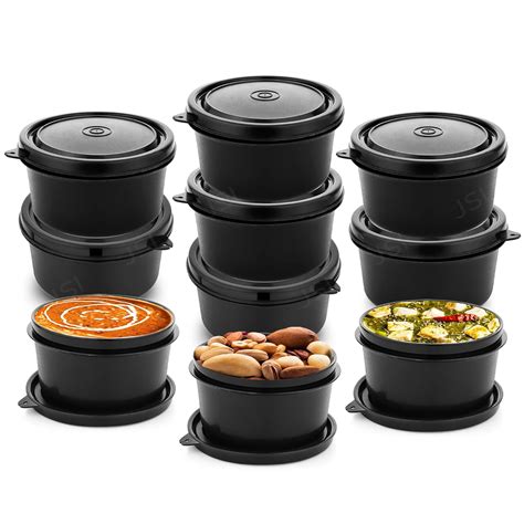 Buy JSI Steel Microwave Safe Containers with Lid, Set of 10 Pcs, 450ml ...