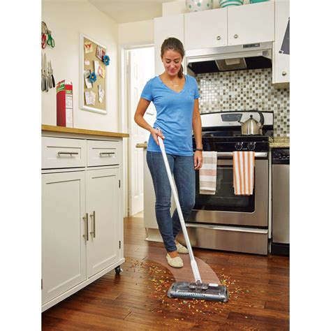 50 Minute Powered Floor Sweeper - Powder White | BLACK+DECKER