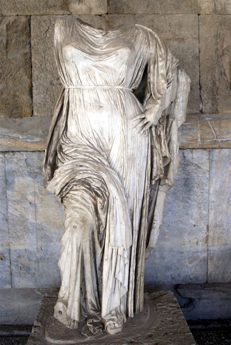 Statue of a godess, probably Aphrodite. Early 4th century BC. Exhibited ...