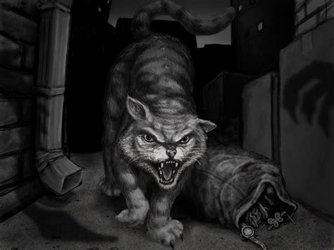 Sinister Cat Drawing