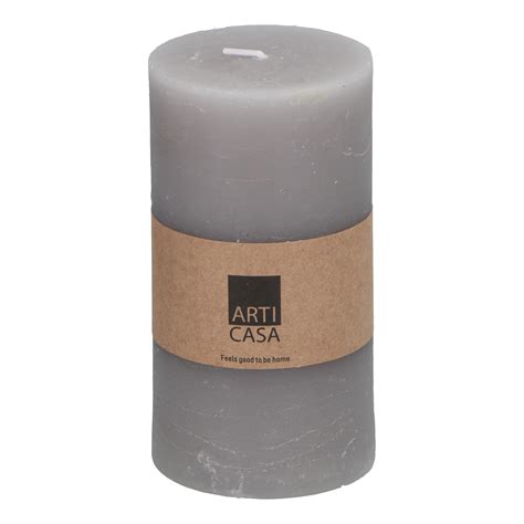 Kerze 7 x 13 cm grau | Online Shop Gonser - Sicher & Günstig einkaufen