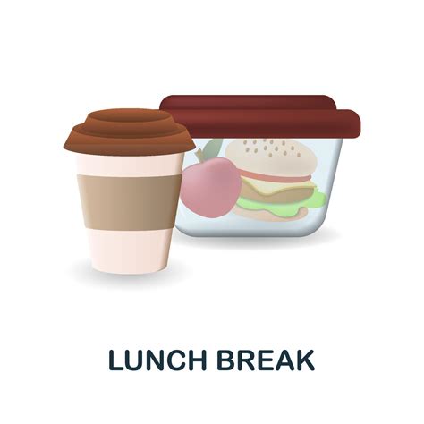 Lunch Break icon. 3d illustration from work place collection. Creative ...