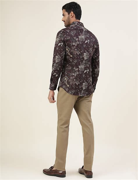 Buy Premium Ornate Floral Print Slim Fit Shirt at Marks & Spencer