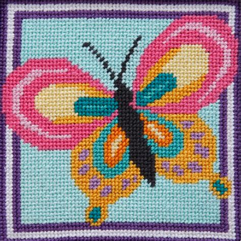 Butterfly - Needlepoint Kit, Color: Multicolor | Michaels