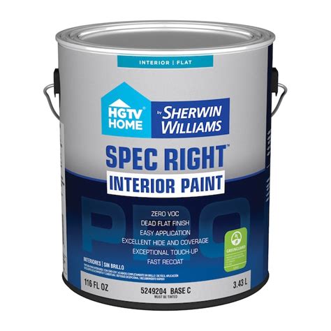 HGTV HOME by Sherwin-Williams Spec Right Flat Base C Tintable Latex ...