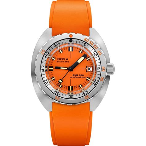 Buy Doxa Sub 300 Analog Orange Dial Color Men Watch- 821.10.351.21 Online