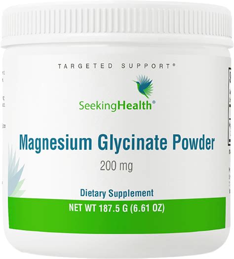 Amazon.com: Seeking Health Magnesium Glycinate Powder, 200 mg per Serving, Bioavailable ...