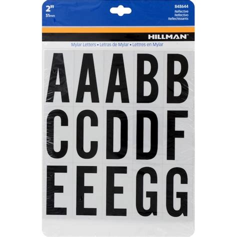 Hillman 2-in Reflective Mylar Letter Pack 848644 at Lowes.com