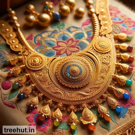 Navratna Gold Necklace Design Ideas, Gold Jewelry Design Ideas