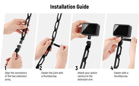PANTHEONICS (12 Pcs Aluminum Alloy Extension Arm Kit Metal Pole Mount ...