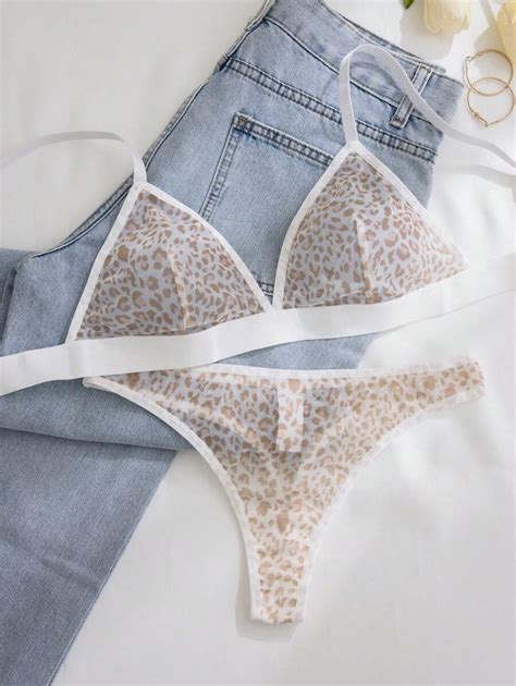 2pcs Women Sexy Lingerie Set (Wireless Bra, T-Back Panty) | SHEIN