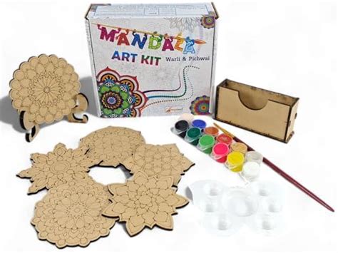 StepsToDo Mandalas Paint Kit D. Tea Coaster Set - Mandal Art, Set of 6 ...