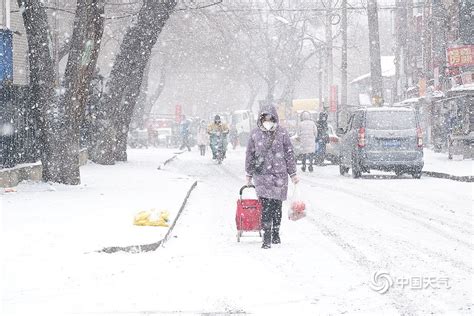 大雪纷飞！哈尔滨天地浑然一体 市民冒雪出行-天气图集-中国天气网