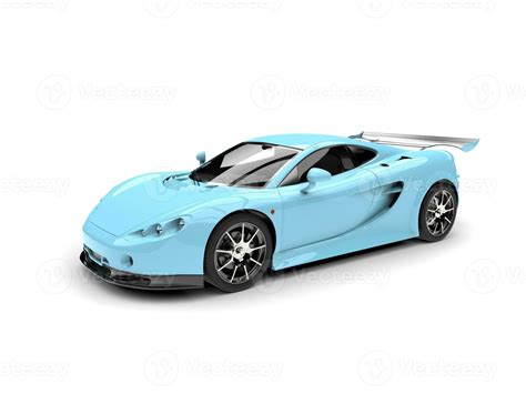Modern luxury fast super car in light baby blue color 31199749 Stock ...