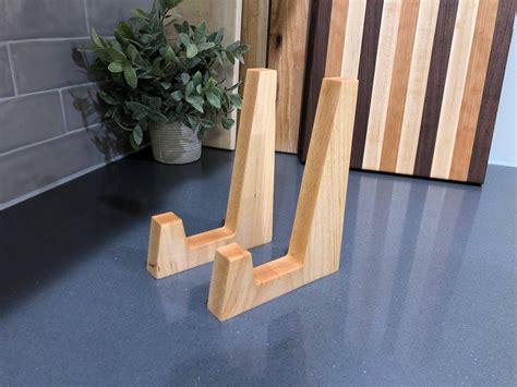 Solid Maple Cutting Board Stand Display Pair | Etsy