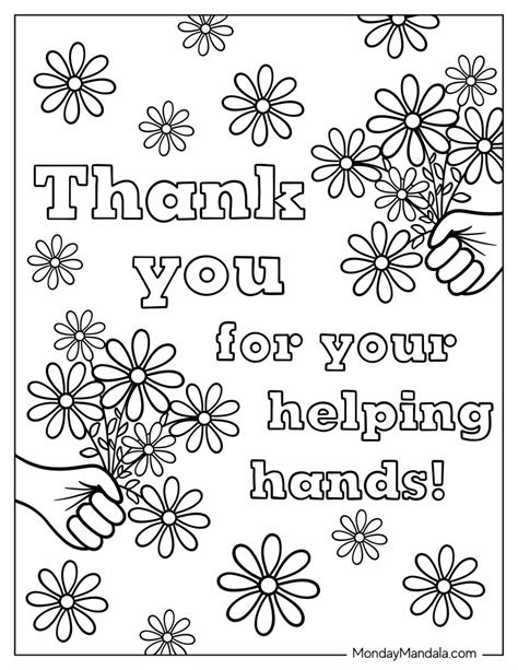 20 Thank You Coloring Pages (Free PDF Printables)